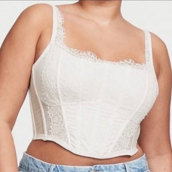 Victoria's Secret Other - Victoria's Secret Corset Top
Dream Angels Off-White Lace
NWT M-DD
